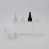 50PCS/lot Empty Clear Plastic Squeeze Dispensing Bottles with Long Tip Caps 50ml 50cc Cosmetic Container packaging