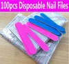 200pcs / set professionnel nail art double face émeri planches bleu papier de verre mini lime à ongles bloc tampon outil de manucure234i5452613