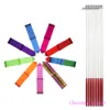 Ny 4m Gymnastik Färgad Ribbon Gym Rhythmic Art Ballett Dance Ribbon Streamer Twirling Rod Stick Multi Colors