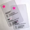 Carte de visite en PVC transparent personnalisé Cartes en plastique transparentes avec impression CMJN simple face249G