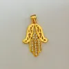 Fatima main pendentif colliers Antique jaune plaqué or femmes homme religieux mode chaude Hamsa main bijoux
