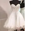 2019 New Glamorous Sweetheart Aperto Indietro Abiti corti da ritorno a casa Cristalli Perline Perline Abiti da cocktail party Mini Sweet 16 Abiti da ragazza