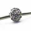 Lösa pärlor autentiska 925 sterling silver pärlor med CZ lysande löv Passar för Pandora armband DIY smycken 2016 Ny mors dag
