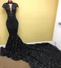 Jurken Amazing Black Cap Sleeve prom jurk 2019 Lace Flowers Bottom Long Train Evening Jurk Vestidos Para Festa