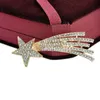 Corpetto Sciarpa Fibbia Dual Purpose Cristallo Strass Meteor Spilla Pin Stella cadente in metallo Accessorio per costume da donna Regalo di gioielli di moda