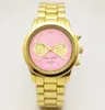 7 色 M ブランド腕時計男性女性の高級ゴールドステンレス鋼手首 Relojes ビジネスファッションクォーツ時計ムーブメントシルバー腕時計