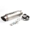 TKOSM 51mm 61mm Universal Escape Silenciador Da Motocicleta Modificado SC Exhaust Aço Inoxidável De Fibra De Carbono Caber Mais Moto