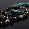 Wholesale-Pulseras mujer black Lava stone buddha beads bracelet elastic charm bracelet rope chain Natural stone for men and women bracelet