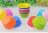 Ny 7cm Muffin Cupcake Moulds 8Colors FDA SGS DIY Cupcake Bakesverktyg Round Shape Silicone Jelly Baking Mold Factory Partihandel