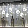 スノータウンクリスマスウォールステッカー大リムーバブルウィンドウガラス装飾的な壁デカールアドルノス・ナビダードウィンドウガラス装飾77