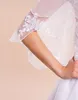 Nouveau Hight Quality Sexy Romantique Coude Ligne Bord Voile Dentelle Applique Tête De Mariée Pièces Pour Robes De Mariée