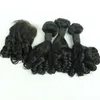top grade free double drawn weft curly virgin hair unprocessed funmi curl hair bundle 3 pcs with closure