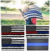 90 * 150 cm BlueLine Bandiere della polizia USA 5 stili 3x5 piedi Sottile linea blu Bandiera USA Bandiera americana nera bianca e blu con occhielli in ottone 10 pezzi