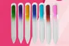 9CM Glass Nail Files Durable Crystal File Nail Buffer Nail Care 6 candy colors D8967395541