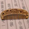 Fine natural ebony comb hair carving factory wholesale massage health Green Sandalwood comb custom design