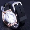 Zwycięzca Sport Luksusowy Seria Matowy Szorujący Silikonowa Gumowa Band Mężczyźni Ogląda Top Marka Luksusowy Automatyczny Szkielet Męski Wrist Watch Zegar