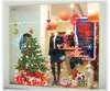 Buon Natale Albero di Natale Babbo Natale simpatico cartone animato Wall Sticker Window Home Decalcomania fai da te Decor spedizione gratuita in magazzino