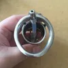 Newest design Full length 70mm Stainless Steel Small Men Penis Lock Male Chastity Device with Catheter 2.75" Short Cock Cage For BDSM