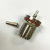 10 Pçs / lote Freeshipping Latão UHF Fêmea SO239 Jack Bulkhead Crimp Janela RG174 RG316 LMR100 Cabo de Alta Qualidade Minijack Plug Conector de Fio