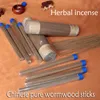 25g/barrel 60pcs chinese incense natural wormwood incense sticks herb expel insects clear air fragrance room