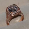 Victoria Wieck Luxury Jewelry 10ct topaz 192pcs Tiny CZ 925 sterling silver Rose Pave Simulato Diamond Wedding Band Women Ring Size 5-11