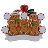 Maxora Gingerbread Family из 5 смол рисовать ручные рождественские украшения с красным яблоком в качестве персонализированных подарков для праздничной вечеринки Home Decora