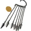 24pcs Free Shipping wholesale Fashion Punk Ear Cuff tassels metal Rivent earrings Ear Clip Bullet hook Earring