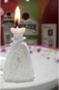 New White Bridal Wedding Dress Shape Candle Bougie Wedding Party Decor Candle