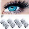 Cílios magnéticos com 4 Ímãs 3D cílios falsos ímã Lashes Aplicador Natural Cílios Extensão pinça curvex