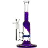 R Purple Mini Glass Bong Perc Heady Glass 14,5 mm Joint Water Pipes Dab Oil Rigs Small Bongs WP533