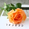 48pcs Rose Fleurs Pour Mariage Fleur Artificielle Real Touch Roses Automne Vivid Faux Feuille Bouquet De Mariage Décoration De La Maison Partie Accessoire Flore