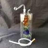 Narguilé d'ours ananas, bongs en verre en gros, tuyau d'eau en verre, narguilé, accessoires pour fumeurs,