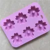 Flower Cake Mold Silicone Flowers Fondant Molds For Fondant Chocolate Candy 6 Cavity 122142