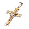 Aço inoxidável Mens pingente colares Jesus crucifixo charme colar de corrente para mulheres moda hip hop jóias acessórios2954091