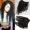 Clip dans les extensions de cheveux humains, Deep Wave Curly brésilien Remy 7pcs Clips-on Hair Weaves, 8-24 '' Top-up brésilien Virgin Clip Ins