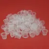 Partihandel 1000pcs 9mm liten storlek klar vit tatuering bläckkoppar plast ttattoo kepsar subly hot sale gratis frakt