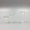 5 7 10 15 20ML botella de corcho de vidrio transparente botella de vidrio miniatura vial con corcho frascos de muestra vacíos pequeño