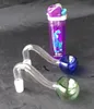 Stained glass recessed pot --glass hookah smoking pipe Glass gongs - oil rigs glass bongs glass hookah smoking pipe - vap- vaporizer