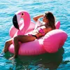 Grande taille gonflable flamant rose flottant rangée tour sur animaux jouets piscine jouet adultes en plein air infantile anneau de bain lit de natation bon prix # T4