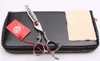 6quot 440c Red Gem Dragon Handle Holding Human Scissors Cutting ou Rainning Shears Barberquots Herdressing Scissors3886620