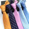 Polka Dots gravata do Pescoço 145 * 8 cm 25 Cor Ocupacional Seta cor sólida NeckTie Dos Homens Laço Da Listra para o Dia dos Pais gravata dos homens Presente de Natal