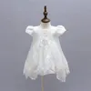 3 Teile/satz Einzelhandel Mädchen Kleider Kinder Kleid Party Sommer Prinzessin Baby Mädchen Hochzeit Kleid Hut Geburtstag Für 3-24M