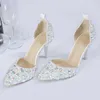 Fashion Crystals Silver Wedding Shoes 3 inch Mid Heel Rhinestone Bridal Shoes with Toe Strap Party Prom Shoes for Women Free Shipping
