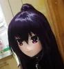 (N01) Handgemachte Weibliche Silikonkautschuk Vollgesichts KIG Maske Japanischen Anime Cartoon Charakter Cosplay Kigurum Masken Crossdresser Puppe