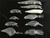 Mezcla 10 estilos establecidos sin pintarse Crankbait Pesca de señuelos Cuerpo en blanco señuelos de embrión artificial Cebos duros de cebos de pesca con mosca