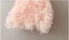 2016 Estate Bambini Ragazze Stereo Perla Fiori Pompon Pizzo Abiti Ragazze Pink Suspender Partito Principessa Abiti Abbigliamento B4185