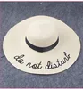 Womens Wide Brim Embroidery Straw Hat Beach Cap Foldable Sun Hats 6 colors