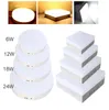 Ultra Thin LED Ceiling Lamp 6W 12W 18W 24W 85-265V LED Modern Panel Light Surface Mount Flush Panel Light for Bedroom Kitchen