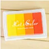 Wholesale-1PCS DIY Homemade Gradient Color ink Pad Multicolour Inkpad Decoration Fingerprint Stamp Scrapbooking Accessories