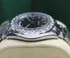 최고 품질의 날 날짜 스테인레스 스틸 41mm 큰 다이아몬드 브라운 다이얼 118208 남자 기계식 무브먼트 워치 남자 자동 스포츠 손목 시계